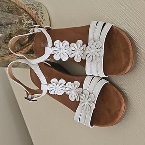 Bjorndal White Leather Marley Sandals